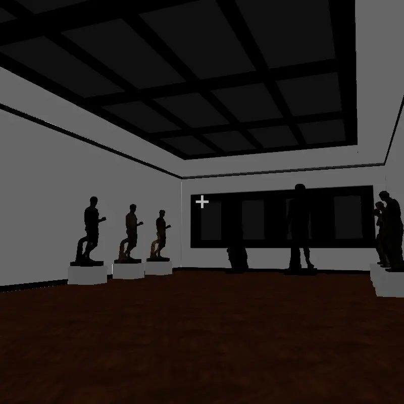 Exhibition space before LED screen design with MockDatScreen